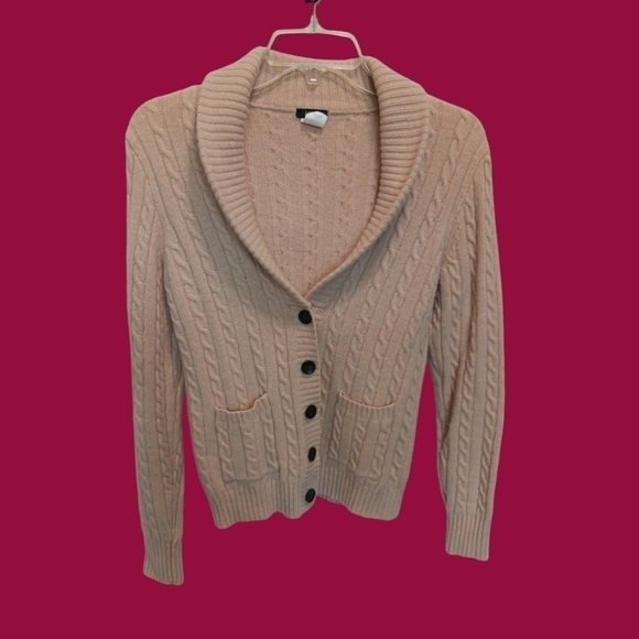J. Crew Tan Cable Knit Cardigan - Picture 1 of 8
